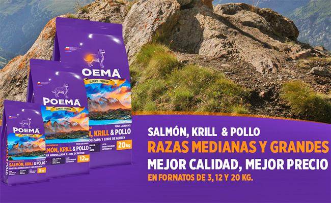 Poema salmon krill pollo Publimark