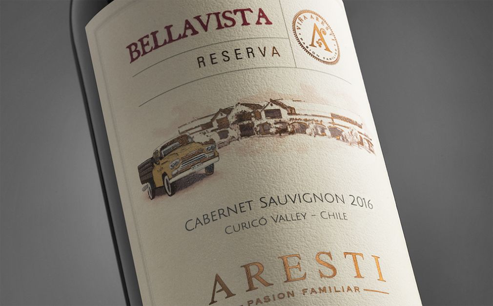 Etiqueta de la l&iacute;nea Bellavista de Aresti