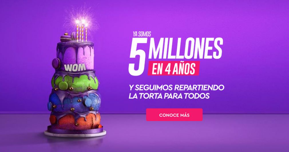 Wom celebr&oacute; cinco millones de clientes