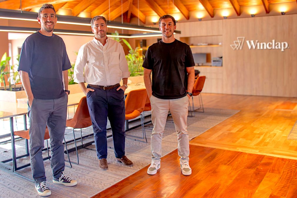 Mariano Saenz, CEO; Gonzalo Olmedo, CFO, y Leandro Santos, VP Winclap Studio