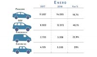 En enero los autos partieron como avi&oacute;n
