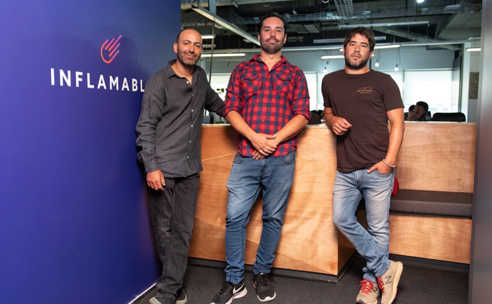 Alejandro Silberstein, Clemente Pinto y Mat&iacute;as Casanova, socios de Inflamable