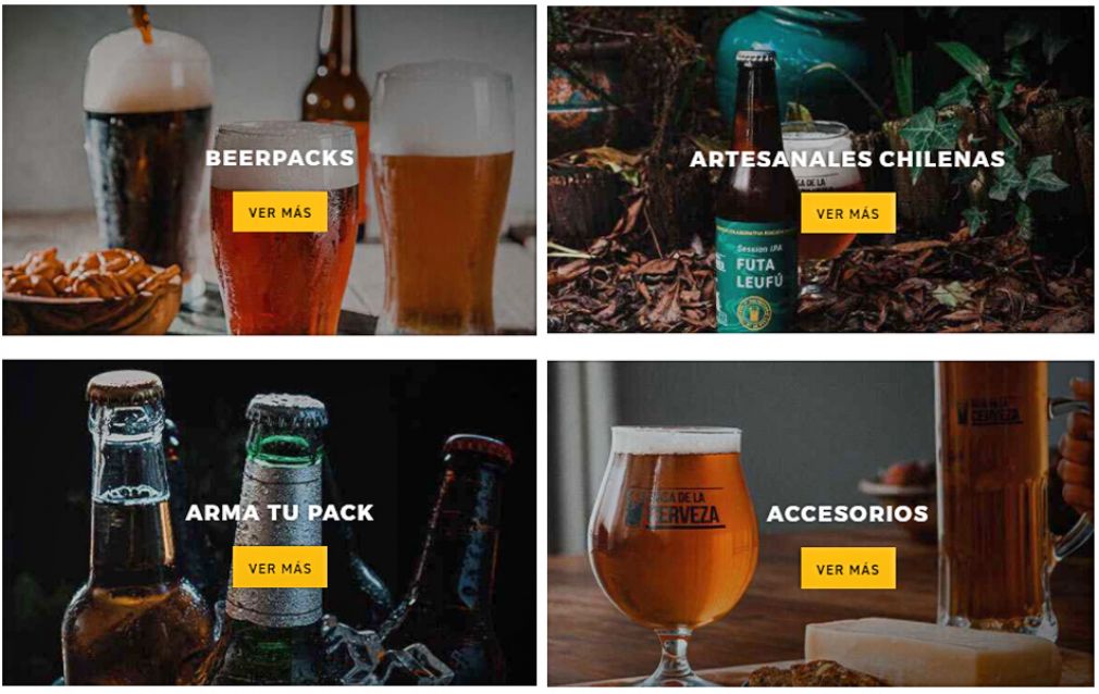 Experiencia de descubrimiento en ecommerce cervecero