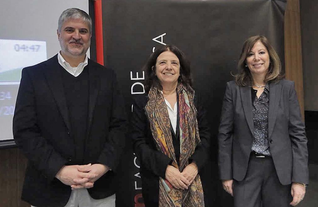 Decano Fernando Lefort, Isabel Guilisasti y Blanca Bustamante