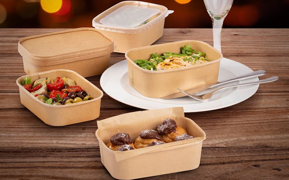 L&iacute;nea de envases reciclables Colpac Stagione para delivery